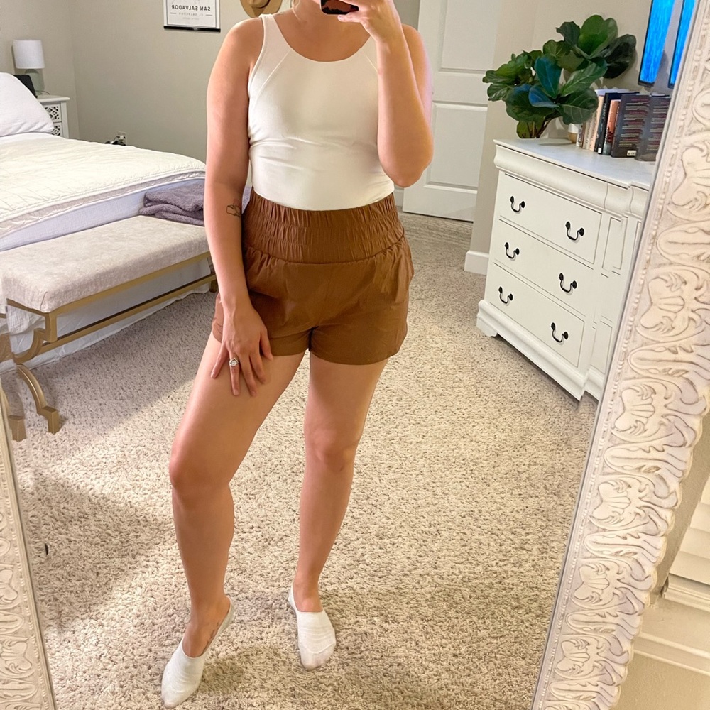 Brown JoyLab High Rise Shorts